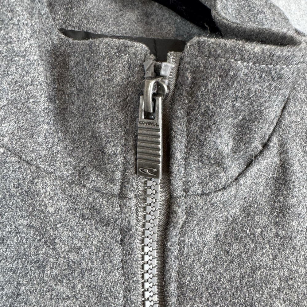O'Neill Gray Wool Blend Bomber Jacket Men's Large - Picture 8 of 16